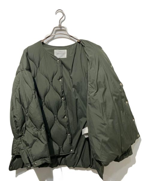 MIDIUMISOLID（ミディウミソリッド）MIDIUMISOLID (ミディウミソリッド) キルティングダウンジャケット グリーン サイズ:38の古着・服飾アイテム