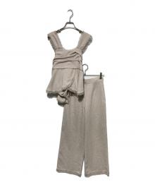 HER LIP TO（ハーリップトゥ）の古着「Tweed Fringed Summer Set」｜ベージュ