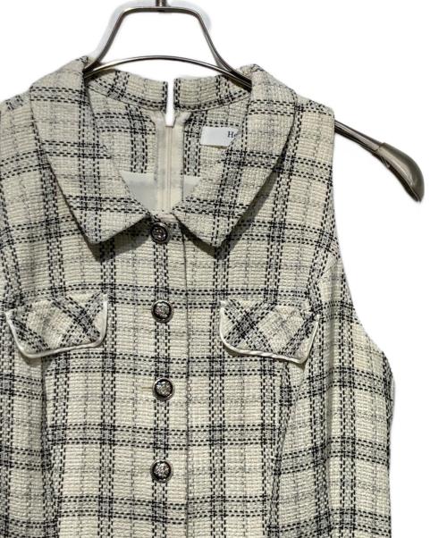 HER LIP TO（ハーリップトゥ）Her lip to (ハーリップトゥ) Faubourg Tweed Dress ベージュ サイズ:Mの古着・服飾アイテム