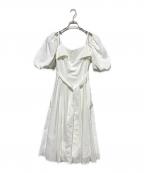 HER LIP TOハーリップトゥ）の古着「Papillon Stripe Shirt Dress」｜ホワイト