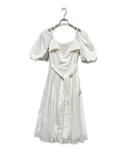 HER LIP TO（ハーリップトゥ）Her lip to (ハーリップトゥ) Papillon Stripe Shirt Dress ホワイト サイズ:Sの古着・服飾アイテム