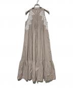 HER LIP TOハーリップトゥ）の古着「Notting Hill Belted Dress」｜ベージュ