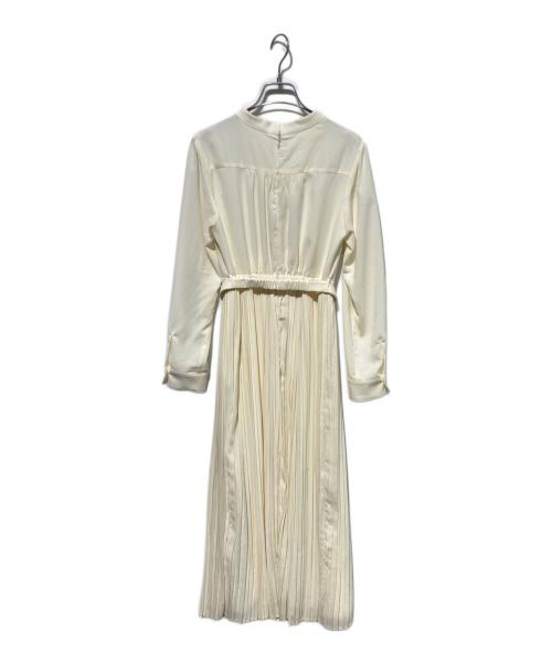 HER LIP TO（ハーリップトゥ）HER LIP TO (ハーリップトゥ) Viola Bow Pleated Dress ベージュ サイズ:Sの古着・服飾アイテム