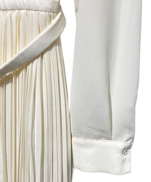 HER LIP TO（ハーリップトゥ）HER LIP TO (ハーリップトゥ) Viola Bow Pleated Dress ベージュ サイズ:Sの古着・服飾アイテム