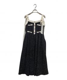 HER LIP TO（ハーリップトゥ）の古着「Verona Tweed Long Dress」｜ブラック