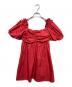 Her lip to（ハーリップトゥ）の古着「Colette Puff-Sleeve Dress」｜レッド