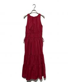 HER LIP TO（ハーリップトゥ）の古着「Riviera Bow Tiered Long Dress」｜レッド