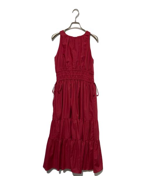 HER LIP TO（ハーリップトゥ）Her lip to (ハーリップトゥ) Riviera Bow Tiered Long Dress レッド サイズ:Mの古着・服飾アイテム