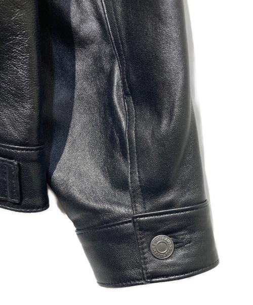 LEVI'S PReMIUM（リーバイス プレミアム）LEVI'S PReMIUM (リーバイス プレミアム) BLACK TYPEⅡ TRUCKER LEATHER JACKET ブラック サイズ:Sの古着・服飾アイテム