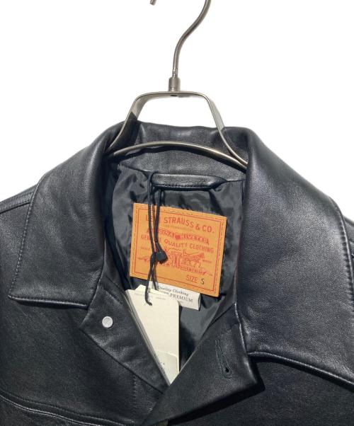 LEVI'S PReMIUM（リーバイス プレミアム）LEVI'S PReMIUM (リーバイス プレミアム) BLACK TYPEⅡ TRUCKER LEATHER JACKET ブラック サイズ:Sの古着・服飾アイテム