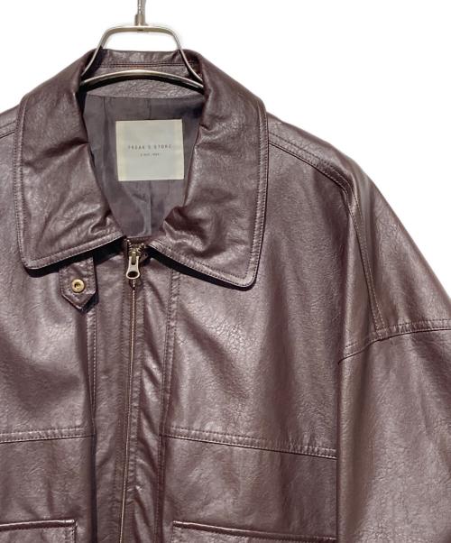 FREAK'S STORE（フリークスストア）FREAK'S STORE (フリークスストア) フェイクレザージャケット ブラウン サイズ:FREEの古着・服飾アイテム