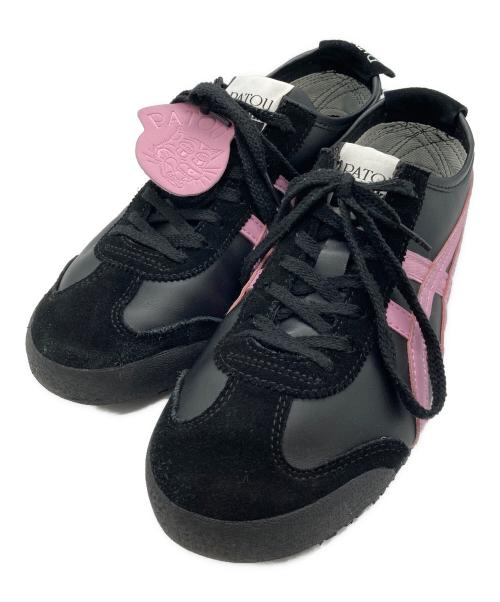 Onitsuka Tiger（オニツカタイガー）Onitsuka Tiger (オニツカタイガー) Patou (パトゥ) MEXICO 66 ブラック×ピンク サイズ:27.5cmの古着・服飾アイテム