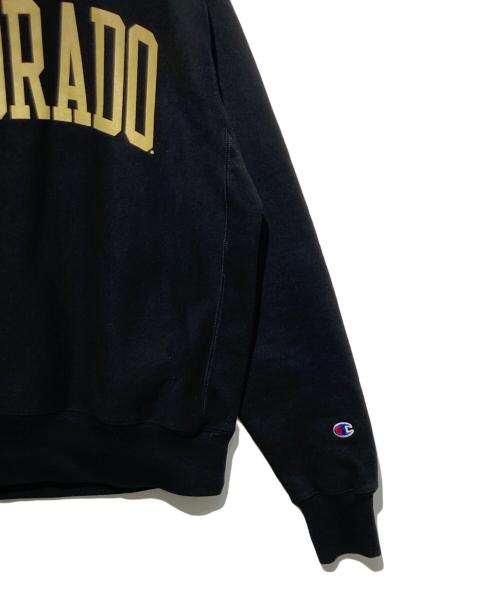Champion REVERSE WEAVE（チャンピオン リバース ウィーブ）Champion REVERSE WEAVE (チャンピオン リバース ウィーブ) COLORADO  カレッジプリントスウェット ブラック サイズ:XLの古着・服飾アイテム