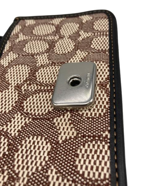 COACH（コーチ）COACH (コーチ) バンディット クロスボディ・シグネチャー テキスタイル ジャカード ブラック×ベージュの古着・服飾アイテム