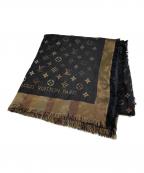 LOUIS VUITTONルイ ヴィトン）の古着「ショール・モノグラム ソー シャイン」｜ブラック×ゴールド