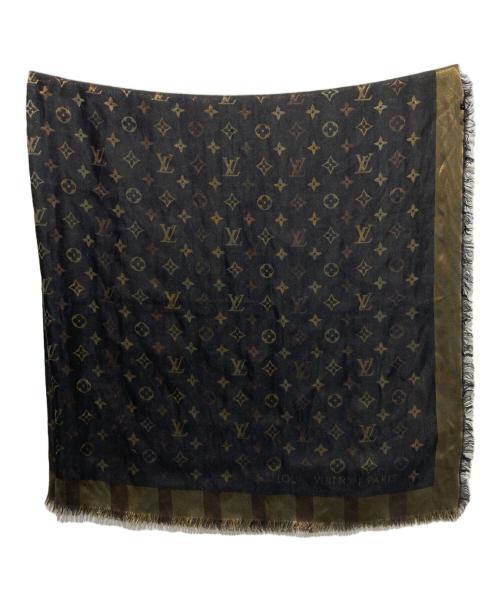 LOUIS VUITTON（ルイ ヴィトン）LOUIS VUITTON (ルイ ヴィトン) ショール・モノグラム ソー シャイン ブラック×ゴールド サイズ:　の古着・服飾アイテム