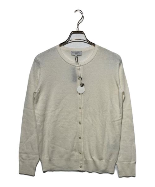 MACKINTOSH LONDON（マッキントッシュ ロンドン）MACKINTOSH LONDON (マッキントッシュ ロンドン) カシミヤクルーネックカーディガン ホワイト サイズ:38 未使用品の古着・服飾アイテム