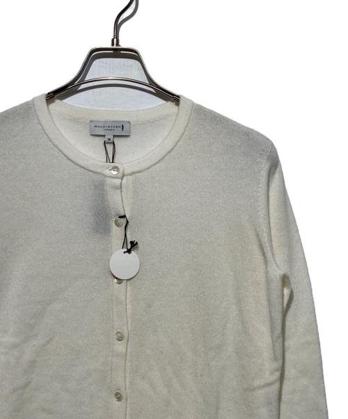 MACKINTOSH LONDON（マッキントッシュ ロンドン）MACKINTOSH LONDON (マッキントッシュ ロンドン) カシミヤクルーネックカーディガン ホワイト サイズ:38 未使用品の古着・服飾アイテム