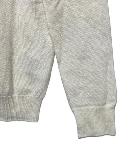 MACKINTOSH LONDON（マッキントッシュ ロンドン）MACKINTOSH LONDON (マッキントッシュ ロンドン) カシミヤクルーネックカーディガン ホワイト サイズ:38 未使用品の古着・服飾アイテム