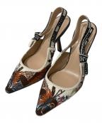 Diorディオール）の古着「J'ADIOR スリングバックパンプス」｜ホワイト×ブラウン