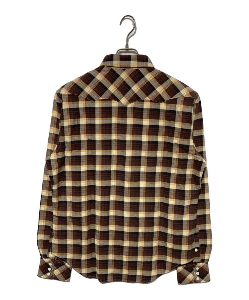 RRL（ダブルアールエル）RRL (ダブルアールエル) Checked Long Sleeve Shirt ブラウン サイズ:Mの古着・服飾アイテム