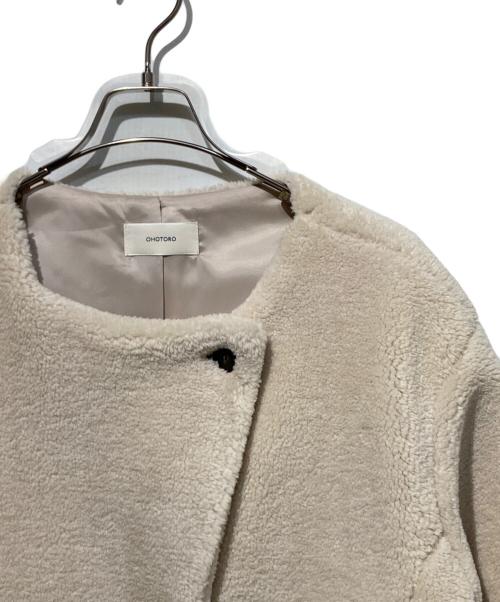 OHOTORO（オオトロ）OHOTORO (オオトロ) Aries ボアショートコート アイボリー サイズ:不明の古着・服飾アイテム