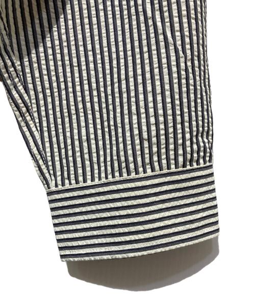 BRAIN DEAD（ブレインデッド）BRAIN DEAD (ブレインデッド) エンジェルストライプハーフジップシャツ ベージュ サイズ:Lの古着・服飾アイテム