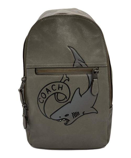COACH（コーチ）COACH (コーチ) シャーク ボディバッグ グレーの古着・服飾アイテム