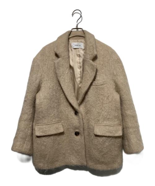 FRAY ID（フレイ アイディー）FRAY ID (フレイ アイディー) テーラードオーバージャケットコート ベージュの古着・服飾アイテム