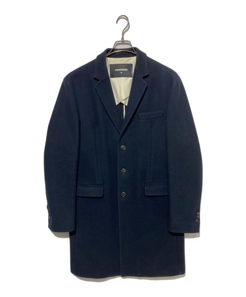 DSQUARED2（ディースクエアード）DSQUARED2 (ディースクエアード) ウール チェスターコート ネイビー サイズ:54の古着・服飾アイテム
