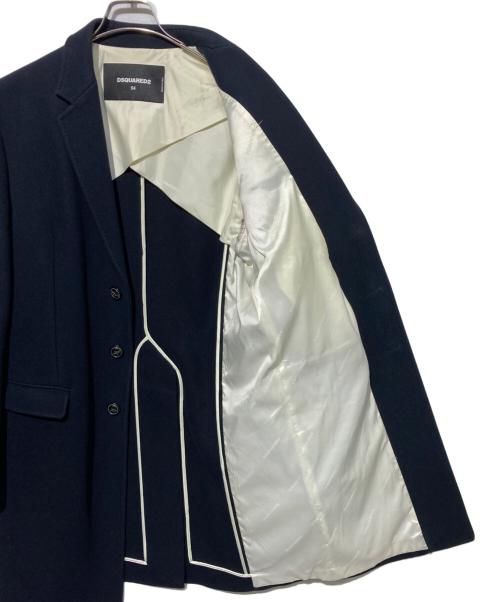 DSQUARED2（ディースクエアード）DSQUARED2 (ディースクエアード) ウール チェスターコート ネイビー サイズ:54の古着・服飾アイテム