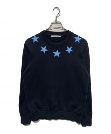 GIVENCHY（ジバンシィ）の古着「スターアプライクルーネックスウェット」｜ブラック