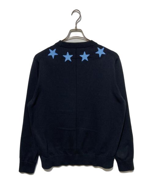 GIVENCHY（ジバンシィ）GIVENCHY (ジバンシィ) スターアプライクルーネックスウェット ブラック サイズ:XLの古着・服飾アイテム