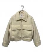 LANVIN en Bleuランバンオンブルー）の古着「ボアショートブルゾン」｜アイボリー