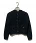 BALLSEY（ボールジィ）の古着「ウールコットンパールコンビ クルーネックカーディガン」｜ブラック