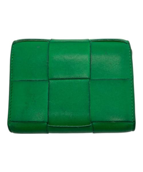 BOTTEGA VENETA（ボッテガベネタ）BOTTEGA VENETA (ボッテガベネタ) マキシイントレチャート 三つ折り財布 グリーンの古着・服飾アイテム