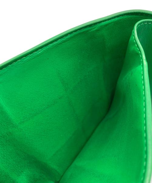 BOTTEGA VENETA（ボッテガベネタ）BOTTEGA VENETA (ボッテガベネタ) マキシイントレチャート 三つ折り財布 グリーンの古着・服飾アイテム