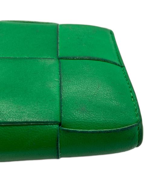 BOTTEGA VENETA（ボッテガベネタ）BOTTEGA VENETA (ボッテガベネタ) マキシイントレチャート 三つ折り財布 グリーンの古着・服飾アイテム
