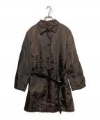 PRADAプラダ）の古着「オールド ベルテッドナイロンコート」｜ブラウン