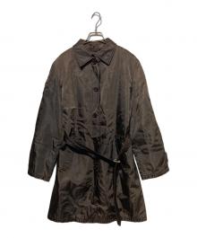 PRADA（プラダ）の古着「オールド ベルテッドナイロンコート」｜ブラウン