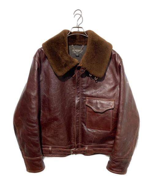 BUZZ RICKSON'S（バズリクソンズ）BUZZ RICKSON'S (バズリクソンズ) TYPE B-2 レザーフライトジャケット ブラウン サイズ:44の古着・服飾アイテム