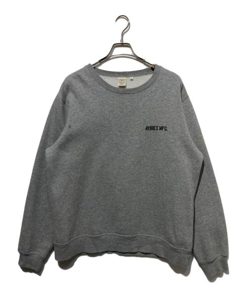 AVIREX（アヴィレックス）AVIREX (アヴィレックス) クルーネックスウェット グレー サイズ:XLの古着・服飾アイテム