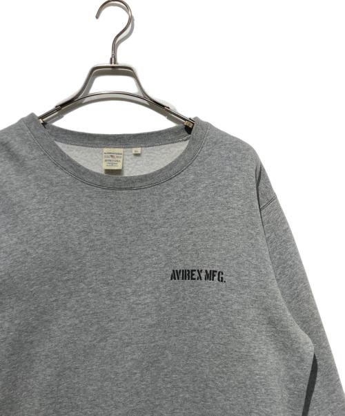AVIREX（アヴィレックス）AVIREX (アヴィレックス) クルーネックスウェット グレー サイズ:XLの古着・服飾アイテム