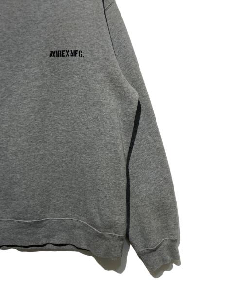 AVIREX（アヴィレックス）AVIREX (アヴィレックス) クルーネックスウェット グレー サイズ:XLの古着・服飾アイテム