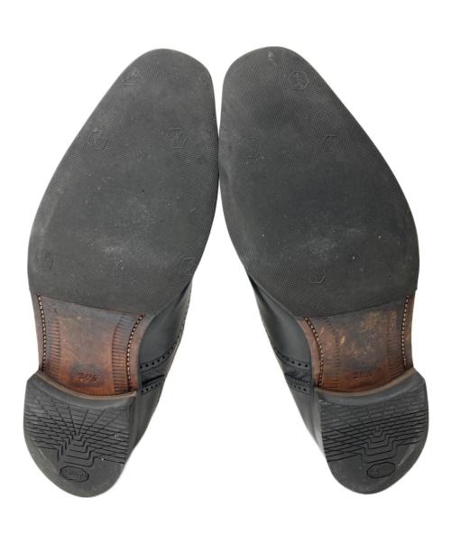 SCOTCH GRAIN（スコッチグレイン）SCOTCH GRAIN (スコッチグレイン) ストレートチップセミブローグ ドレスシューズ ブラック サイズ:24 1/2の古着・服飾アイテム