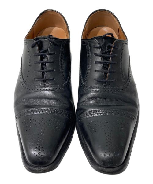 SCOTCH GRAIN（スコッチグレイン）SCOTCH GRAIN (スコッチグレイン) ストレートチップセミブローグ ドレスシューズ ブラック サイズ:24 1/2の古着・服飾アイテム