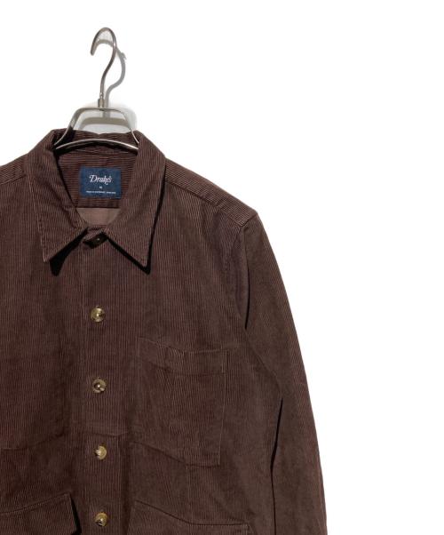 DRAKE'S（ドレイクス）DRAKE'S (ドレイクス) コーデュロイシャツ ブラウン サイズ:Mの古着・服飾アイテム