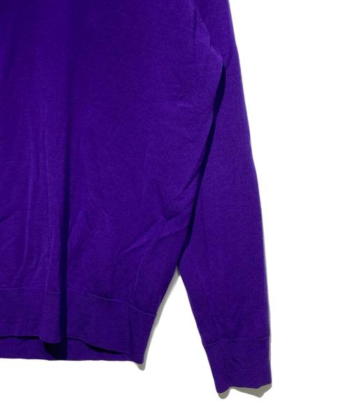 JOHN SMEDLEY（ジョンスメドレー）JOHN SMEDLEY (ジョンスメドレー) Vネックニット パープル サイズ:Mの古着・服飾アイテム