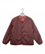 nanamicaナナミカ）の古着「Reversible Down Cardigan」｜ボルドー