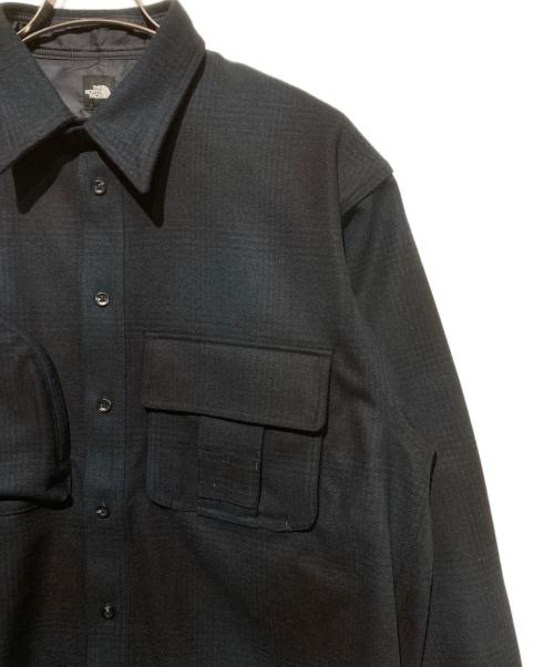THE NORTH FACE（ザ ノース フェイス）THE NORTH FACE (ザ ノース フェイス) ロングスリーブウールフィールドユーティリティシャツ ネイビー サイズ:Lの古着・服飾アイテム